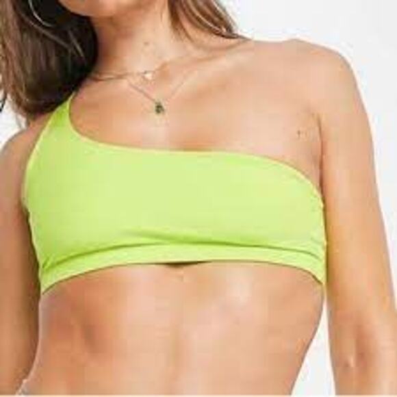 NEW! Good American Bikini Top Single Shoulder Key Lime - 1 - Picture 1 of 4